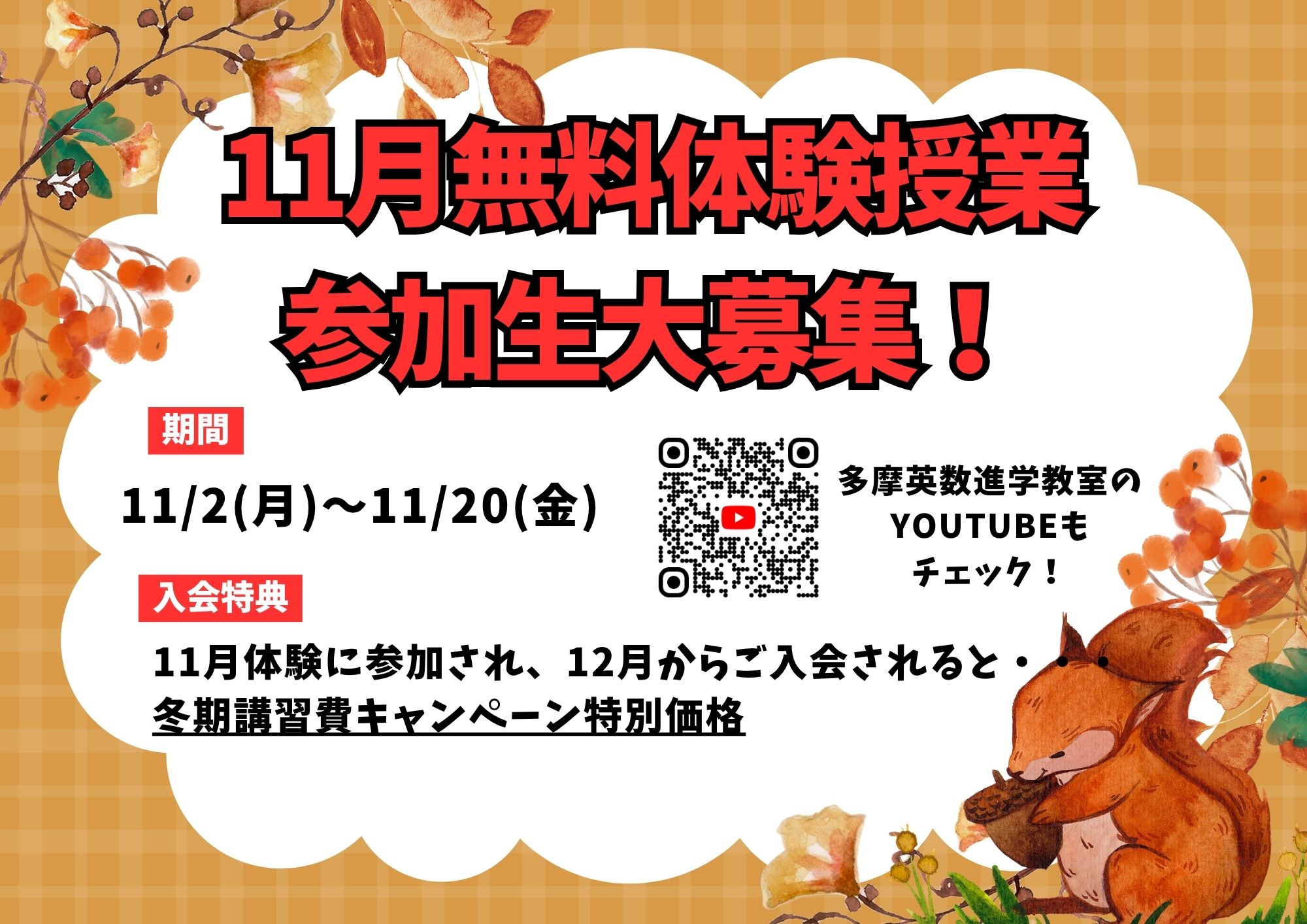 11月体験 HP